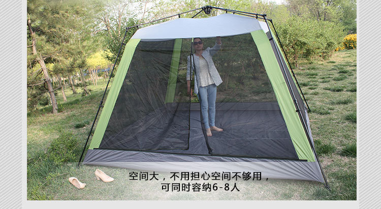 Cheap Goat Tents Hewolf 10People BigOutdoor Large Aluminum Pole Automatic Square Roof Tent Park Leisure Awning Wholesale and Retail Camping Tools Tents 